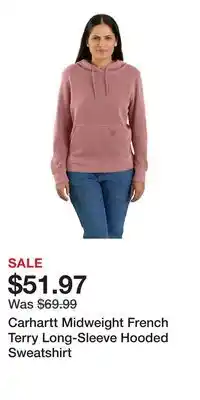 Cabela's Carhartt Midweight French Terry Long-Sleeve Hooded Sweatshirt offer