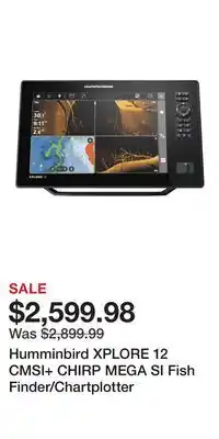 Cabela's Humminbird XPLORE 12 CMSI+ CHIRP MEGA SI Fish Finder/Chartplotter offer