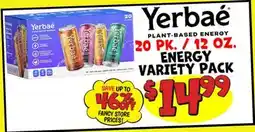Ollie's Yerbaé PLANT-BASED ENERGY 20 PK. / 12 OZ. ENERGY VARIETY PACK offer