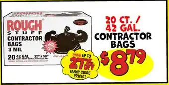 Ollie's 20 CT. / 42 GAL. CONTRACTOR BAGS offer