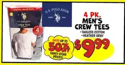 Ollie's U.S. POLO ASSN. 4 PK. MEN'S CREW TEES offer