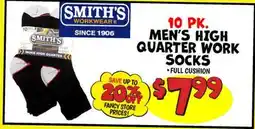 Ollie's SMITH'S WORKWEAR 10PK. MEN'S HIGH QUARTER WORK SOCKS offer