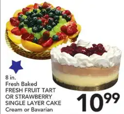 Pete's Fresh Market Fresh Baked FRESH FRUIT TART OR STRAWBERRY SINGLE LAYER CAKE offer