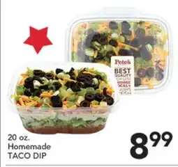 Pete's Fresh Market 20 oz. Homemade TACO DIP offer
