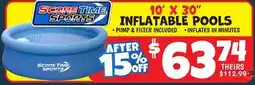 Ollie's 10' X 30 INFLATABLE POOLS offer