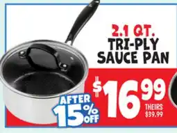 Ollie's 2.1 QT. TRI-PLY SAUCE PAN offer