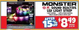 Ollie's MONSTER 13 FT. SOUND REACTIVE LED LIGHT STRIP offer