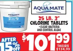 Ollie's AQUA MATE 25 LB. 3 CHLORINE TABLETS offer