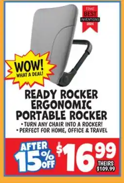 Ollie's READY ROCKER ERGONOMIC PORTABLE ROCKER offer