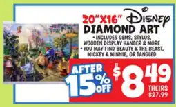 Ollie's DISNEY 20X16 Disney DIAMOND ART offer