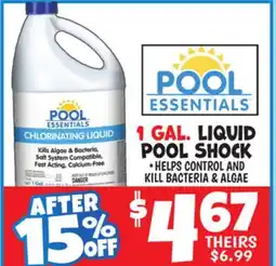 Ollie's POOL ESSENTIALS 1 GALLON LIQUID POOL SHOCK offer