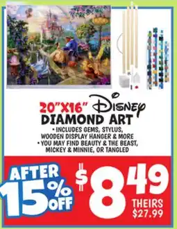 Ollie's 20X16 Disney DIAMOND ART offer