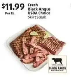 Aldi Fresh Black Angus USDA Choice Skirt Steak offer