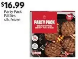 Aldi Party Pack Patties offer