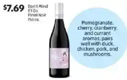 Aldi Don't Mind If I Do Pinot Noir offer