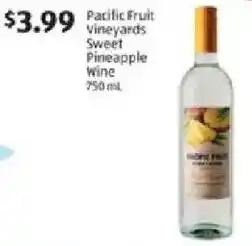Aldi Pacific fruit vineyards sweet pineapple wine offer