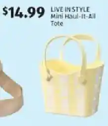 Aldi Live instyle mini haul-it-all tote offer