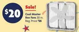 Family Dollar Cool Master Box Fans offer