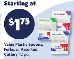 Family Dollar Value Plastic Spoons, Forks, or Assorted Cutlery offer