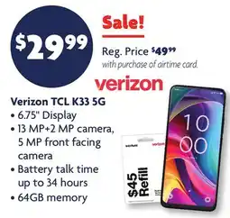 Family Dollar Verizon TCL K33 offer