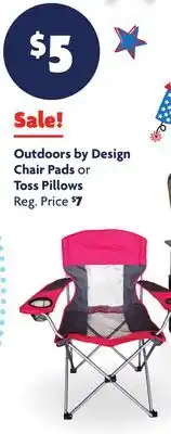 Family Dollar Outdoors by Design Chair Pads or Toss Pillows offer
