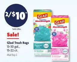 Family Dollar Glad Trash Bags offer