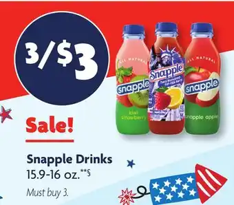 Family Dollar Snapple Drinks offer