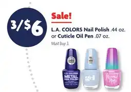 Family Dollar L.A. COLORS Nail Polish .44 oz. or Cuticle Oil Pen .07 oz offer