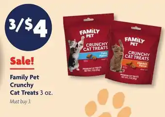Family Dollar Family Pet Crunchy Cat Treats offer