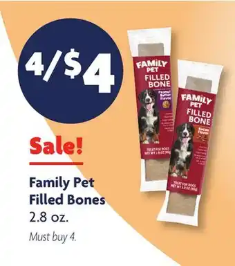 Family Dollar Family Pet Filled Bones offer