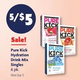 Family Dollar Pure Kick Hydration Drink Mix Singles offer