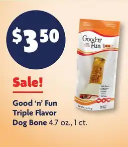 Family Dollar Good 'n' Fun Triple Flavor Dog Bone offer
