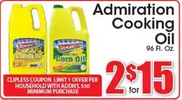 Supremo Foods Inc Admiration Cooking Oil offer