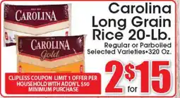 Supremo Foods Inc Carolina Long Grain Rice 20-Lb offer