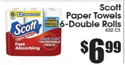 Supremo Foods Inc Scott Paper Towels 6-Double Rolls offer