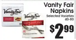 Supremo Foods Inc Vanity Fair Napkins offer