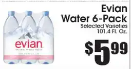 Supremo Foods Inc Evian Water 6-Pack offer