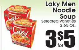 Supremo Foods Inc Laky Men Noodle Soup offer