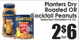 Supremo Foods Inc Planters Dry Roasted OR Cocktail Peanuts offer