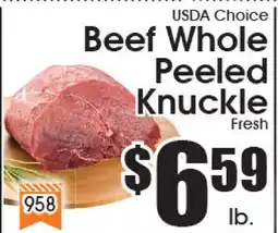 Supremo Foods Inc USDA Choice Beef Whole Peeled Knuckle offer