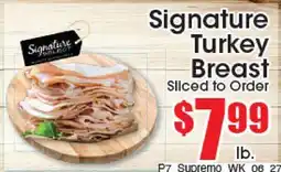 Supremo Foods Inc Signature Turkey Breast offer