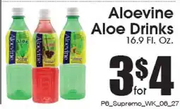 Supremo Foods Inc Aloevine Aloe Drinks offer