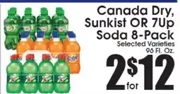 Supremo Foods Inc Canada Dry, Sunkist OR 7Up Soda 8-Pack offer