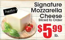 Supremo Foods Inc Signature Mozzarella Cheese offer