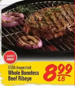 IGA USDA Inspected Whole Boneless Beef Ribeye offer