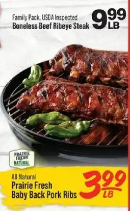 IGA Family Pack, USDA Inspected Boneless Beef Ribeye Steak offer