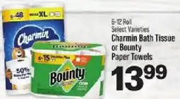 IGA Charmin Bath Tissue or Bounty Paper Towels offer