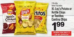 IGA XL Lay's Potato or Kettle Chips or Tostitos Cantina Chips offer