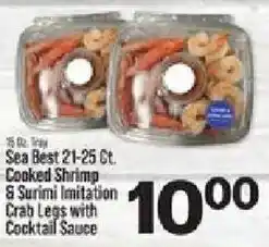 IGA Sea Best Cooked Shrimp S Surimi Imitation Crab Legs with Cocktail Sauce offer