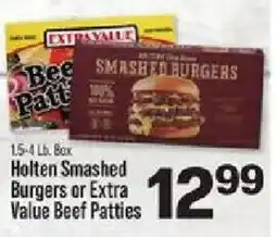 IGA Holten Smashed Burgers or Extra Value Beef Patties offer